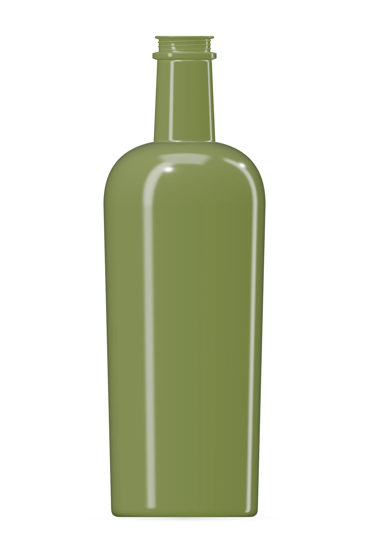 Illustrative render · LORKA 750 ml, olive green, without cap — Front